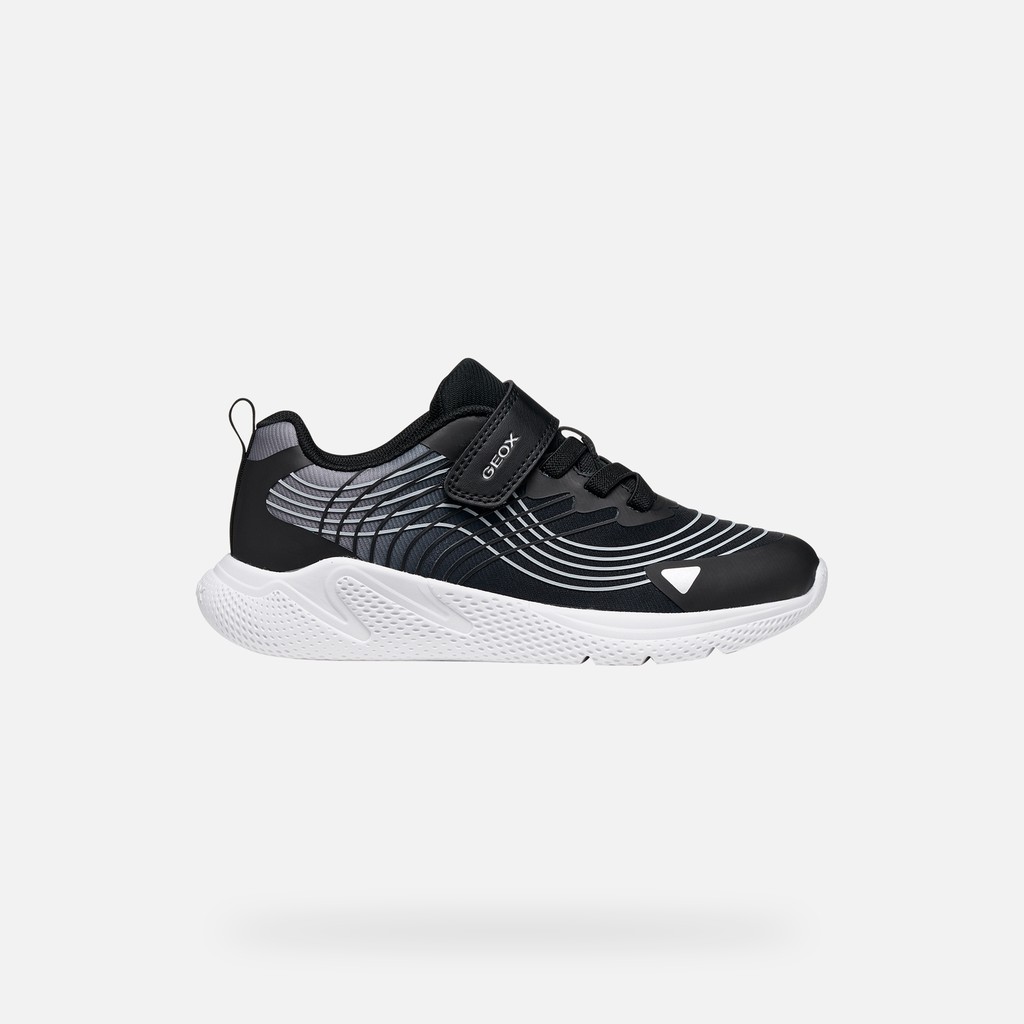 Lightweight breathable shoes SPRINTYE BOY Black/Silver - image number 1 | GEOX