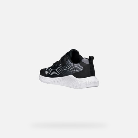Lightweight breathable shoes SPRINTYE BOY Black/Silver - image number 3 | GEOX