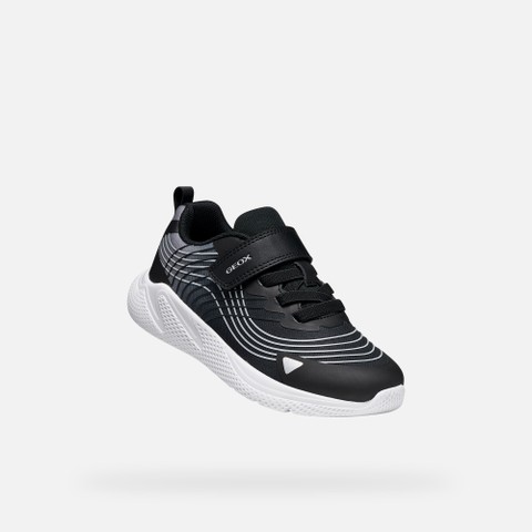 Lightweight breathable shoes SPRINTYE BOY Black/Silver - image number 4 | GEOX