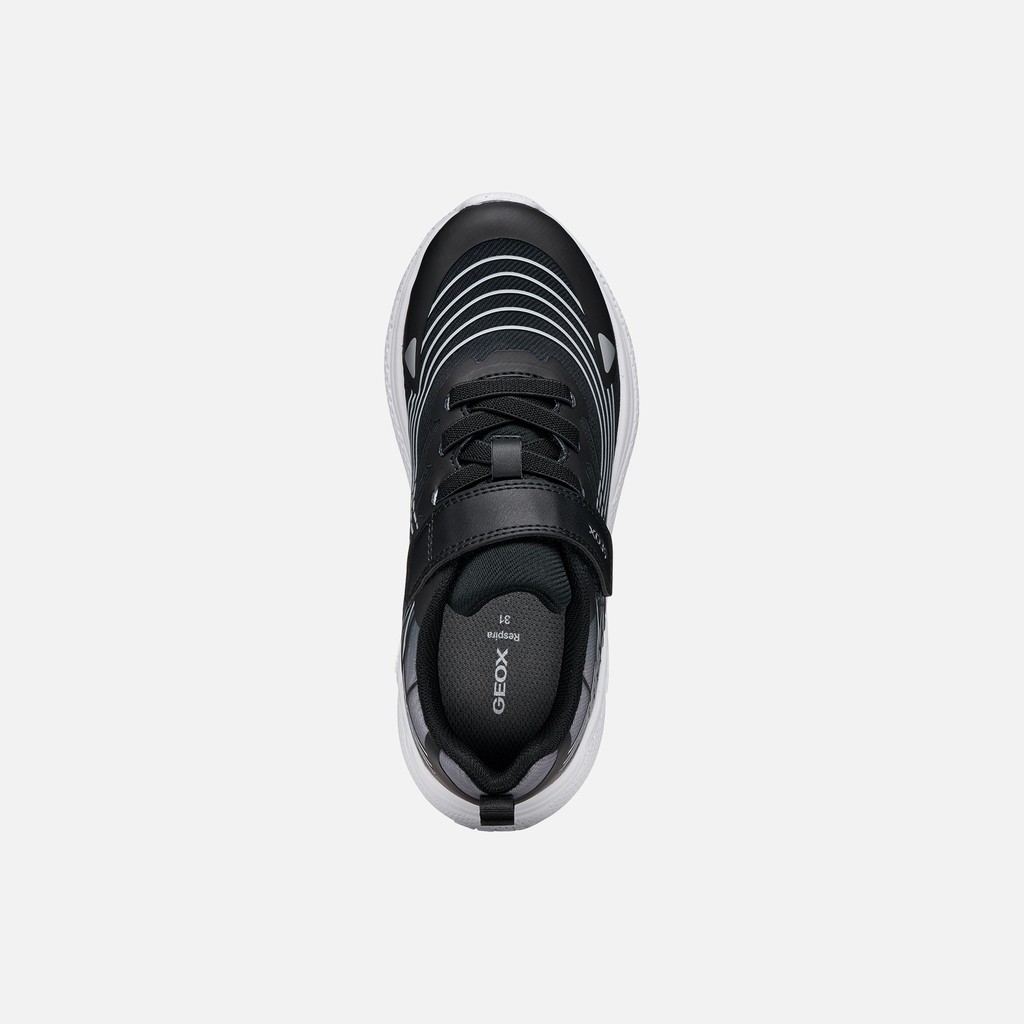 Lightweight breathable shoes SPRINTYE BOY Black/Silver - image number 5 | GEOX