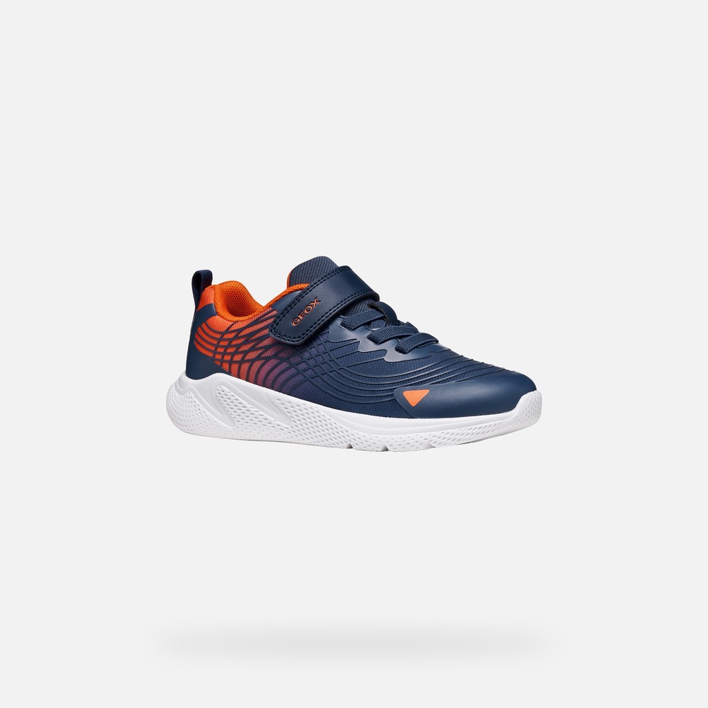 Scarpe leggere e traspiranti SPRINTYE BAMBINO Blu navy/Arancione - image number 2 | GEOX