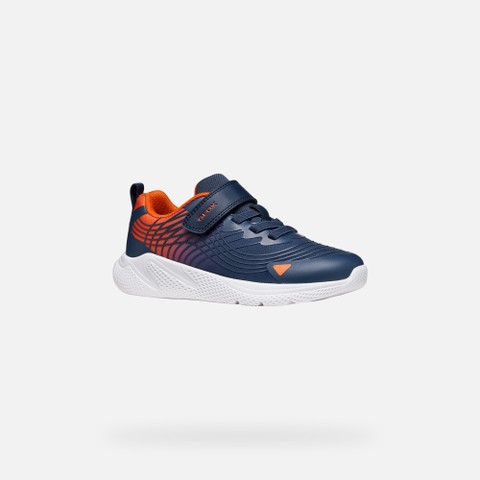 Scarpe leggere e traspiranti SPRINTYE BAMBINO Blu navy/Arancione - image number 2 | GEOX