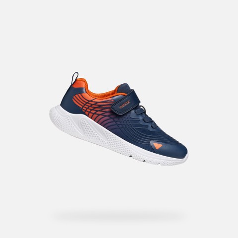 Scarpe leggere e traspiranti SPRINTYE BAMBINO Blu navy/Arancione | GEOX