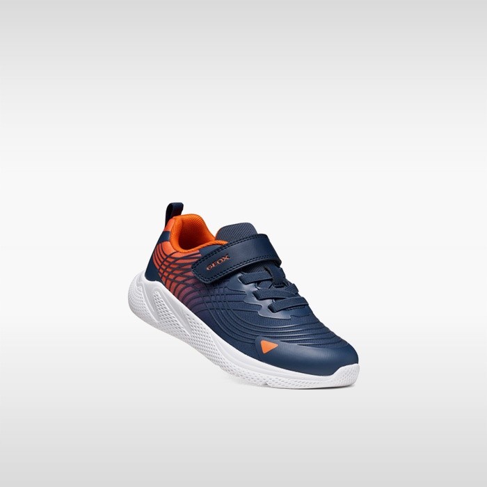 Scarpe leggere e traspiranti SPRINTYE BAMBINO Blu navy/Arancione | GEOX