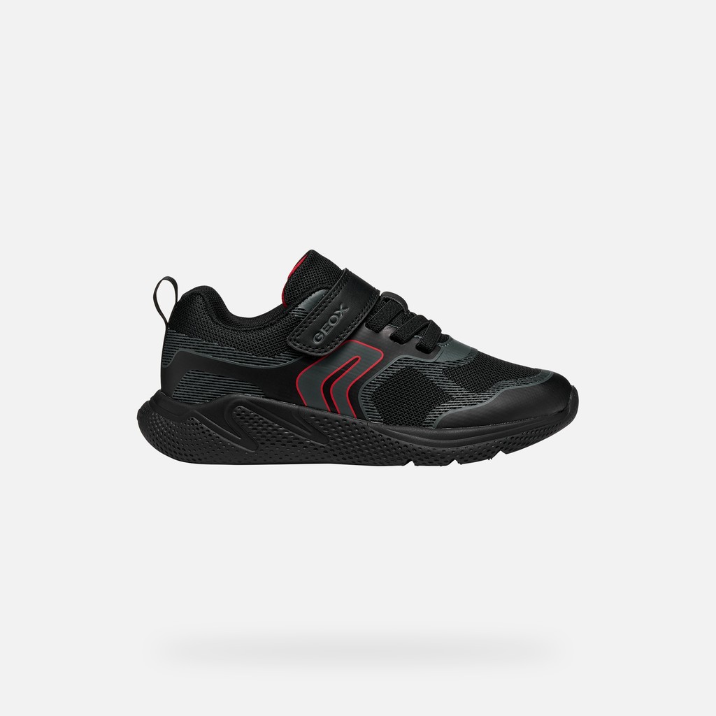 Lightweight breathable shoes SPRINTYE BOY Black/Dark Grey - image number 1 | GEOX