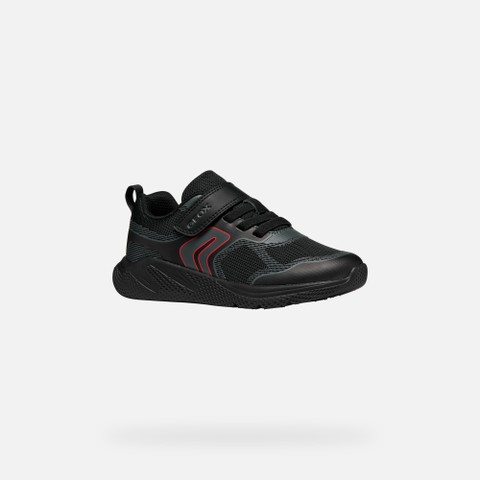Lightweight breathable shoes SPRINTYE BOY Black/Dark Grey - image number 2 | GEOX