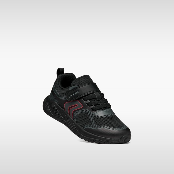 Lightweight breathable shoes SPRINTYE BOY Black/Dark Grey | GEOX