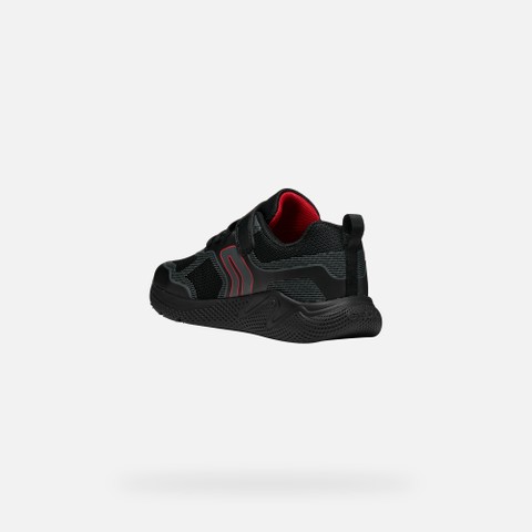 Lightweight breathable shoes SPRINTYE BOY Black/Dark Grey - image number 3 | GEOX