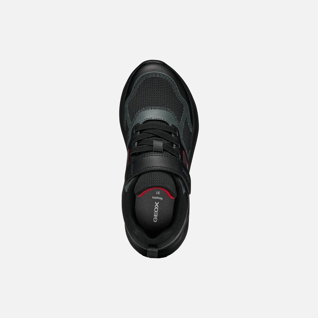 Lightweight breathable shoes SPRINTYE BOY Black/Dark Grey - image number 5 | GEOX
