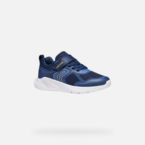 Lightweight breathable shoes SPRINTYE BOY Navy/Yellow - image number 2 | GEOX