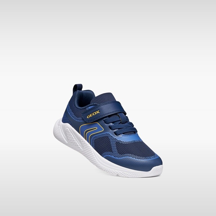 Lightweight breathable shoes SPRINTYE BOY Navy/Yellow | GEOX