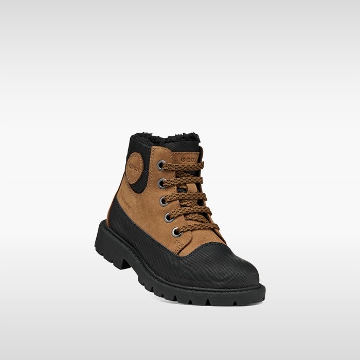 Waterproof ankle boots SHAYLAX   BOY Toffee/Black | GEOX
