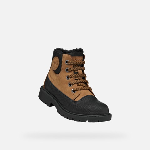 Waterproof ankle boots SHAYLAX   BOY Toffee/Black - image number 4 | GEOX