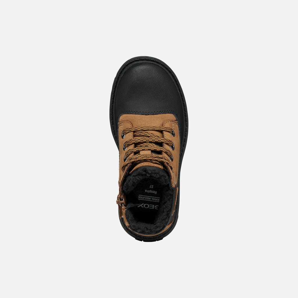 Waterproof ankle boots SHAYLAX   BOY Toffee/Black - image number 5 | GEOX