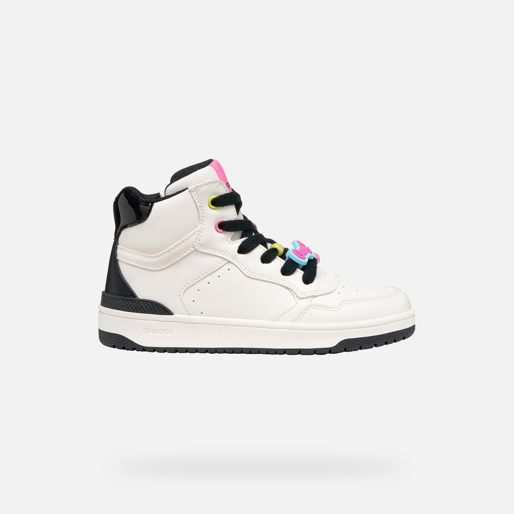 High top sneakers WASHIBA GIRL White/Black - image number 1 | GEOX