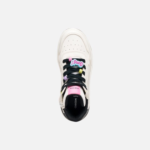 High top sneakers WASHIBA GIRL White/Black - image number 5 | GEOX