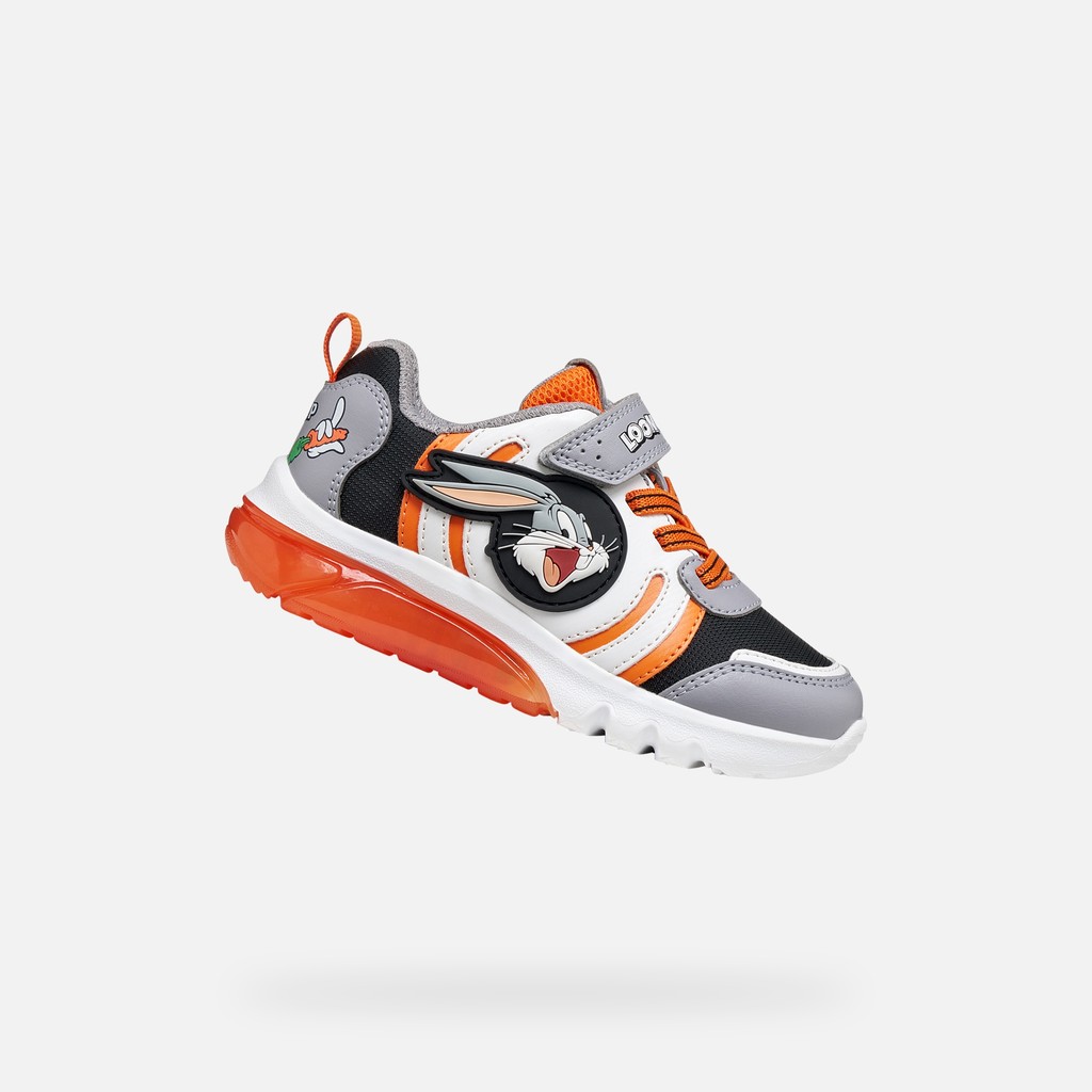 Looney Tunes shoes CIBERDRON BOY Grey/Orange - image number 0 | GEOX