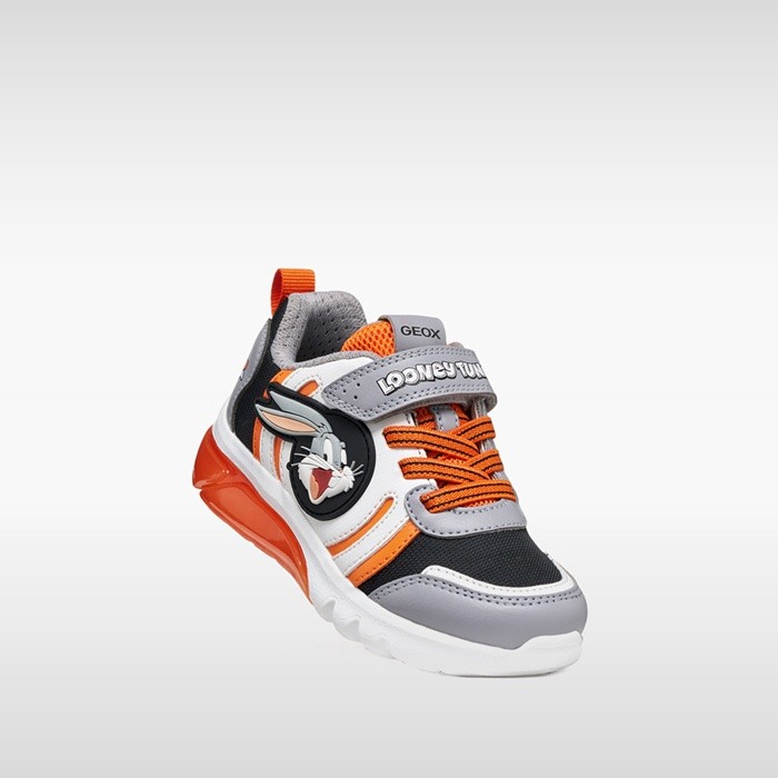 Looney Tunes shoes CIBERDRON BOY Grey/Orange | GEOX