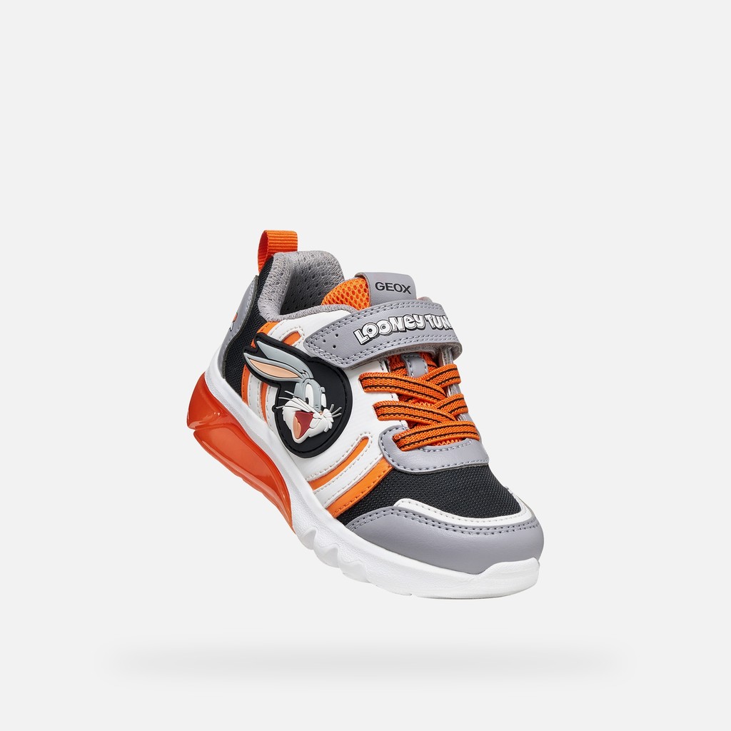 Looney Tunes shoes CIBERDRON BOY Grey/Orange - image number 5 | GEOX