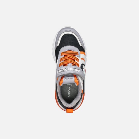Looney Tunes shoes CIBERDRON BOY Grey/Orange - image number 6 | GEOX