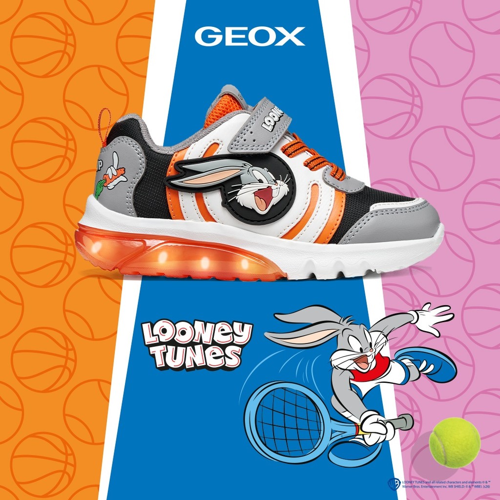 Looney Tunes shoes CIBERDRON BOY Grey/Orange - image number 1 | GEOX