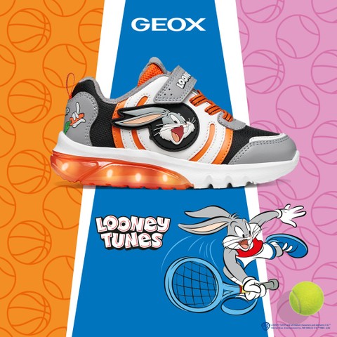 Looney Tunes shoes CIBERDRON BOY Grey/Orange - image number 1 | GEOX