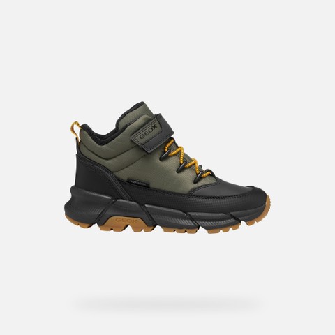 Waterproof ankle boots FLEXYPER PLUS ABX BOY Military - image number 1 | GEOX