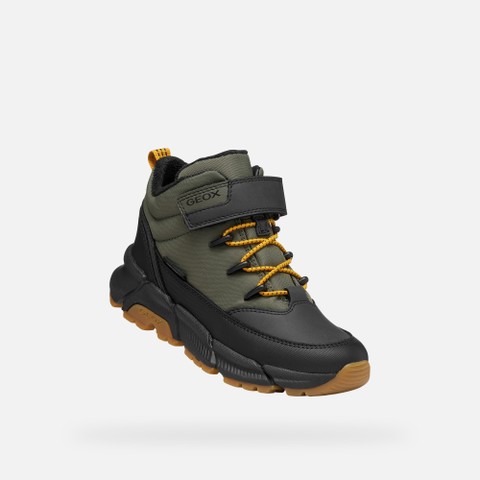 Waterproof ankle boots FLEXYPER PLUS ABX BOY Military - image number 4 | GEOX