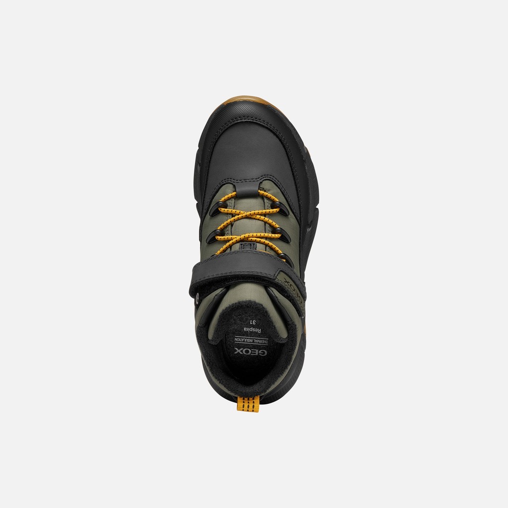 Waterproof ankle boots FLEXYPER PLUS ABX BOY Military - image number 5 | GEOX