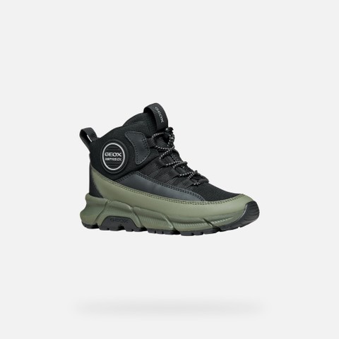 Waterproof ankle boots FLEXYPER PLUS ABX BOY Black/Military - image number 2 | GEOX