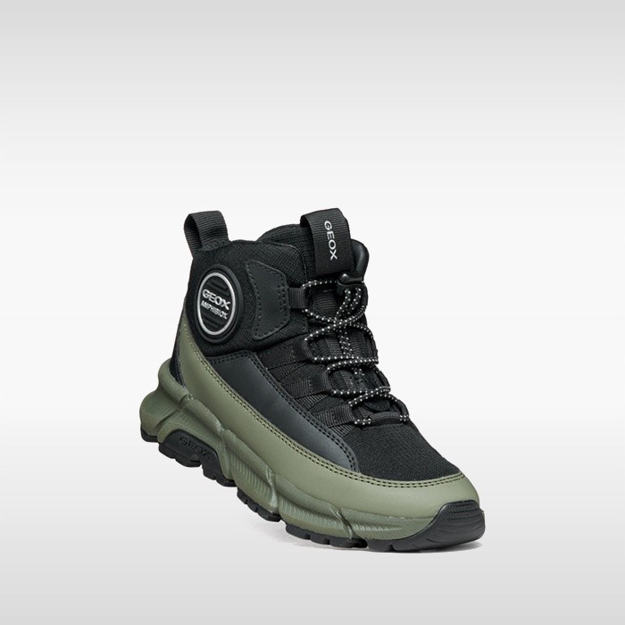Waterproof ankle boots FLEXYPER PLUS ABX BOY Black/Military | GEOX