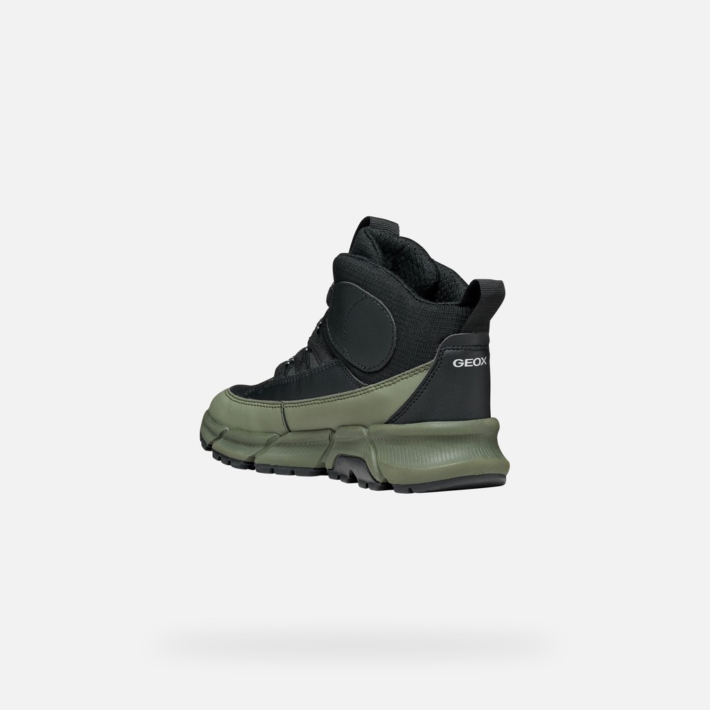 Waterproof ankle boots FLEXYPER PLUS ABX BOY Black/Military - image number 3 | GEOX