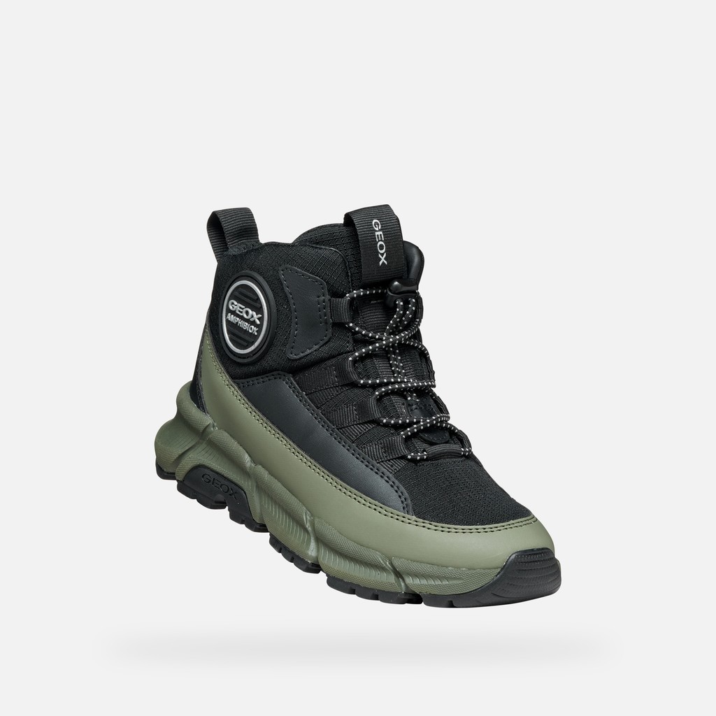 Waterproof ankle boots FLEXYPER PLUS ABX BOY Black/Military - image number 4 | GEOX