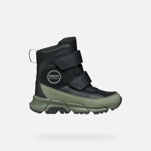 Waterproof ankle boots FLEXYPER PLUS ABX BOY Black/Military - image number 1 | GEOX