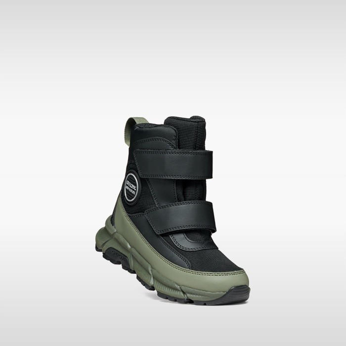 Waterproof ankle boots FLEXYPER PLUS ABX BOY Black/Military | GEOX