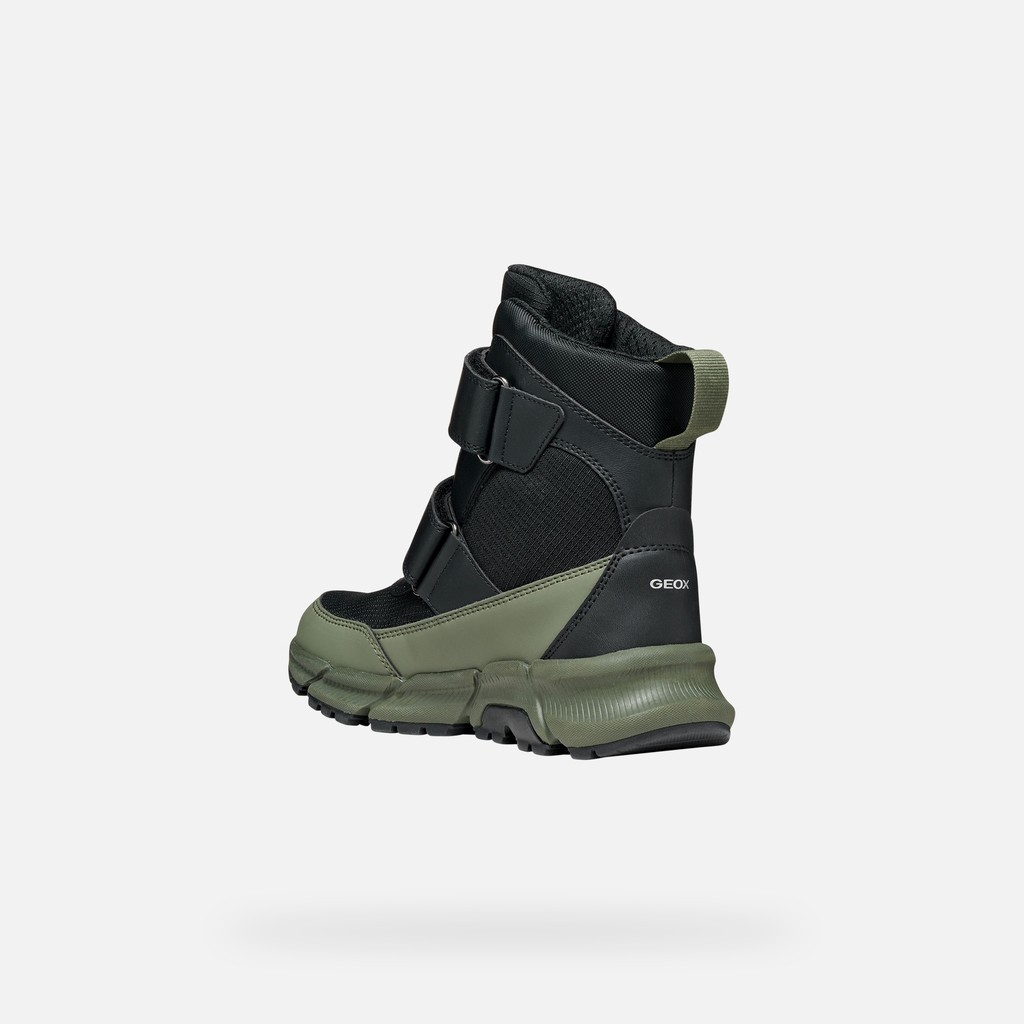 Waterproof ankle boots FLEXYPER PLUS ABX BOY Black/Military - image number 3 | GEOX