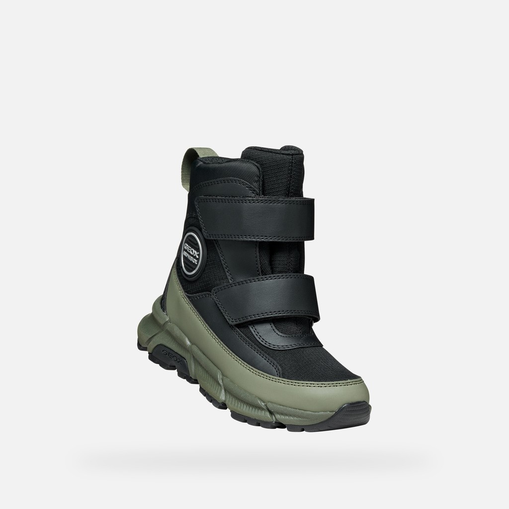 Waterproof ankle boots FLEXYPER PLUS ABX BOY Black/Military - image number 4 | GEOX