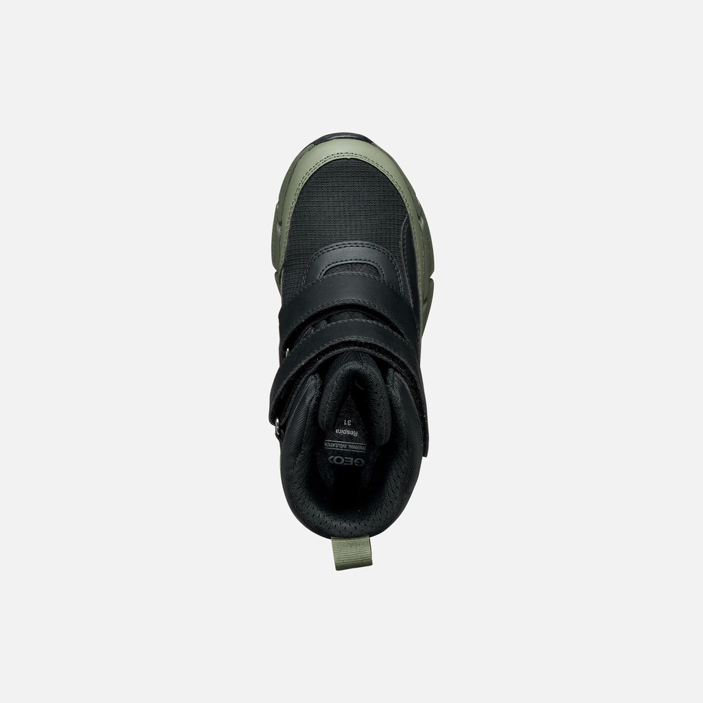 Waterproof ankle boots FLEXYPER PLUS ABX BOY Black/Military - image number 5 | GEOX