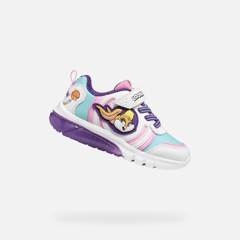 Looney Tunes shoes CIBERDRON GIRL White/Pink | GEOX