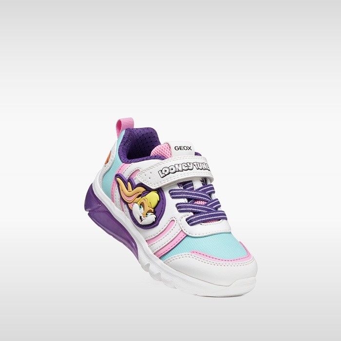 Looney Tunes shoes CIBERDRON GIRL White/Pink | GEOX