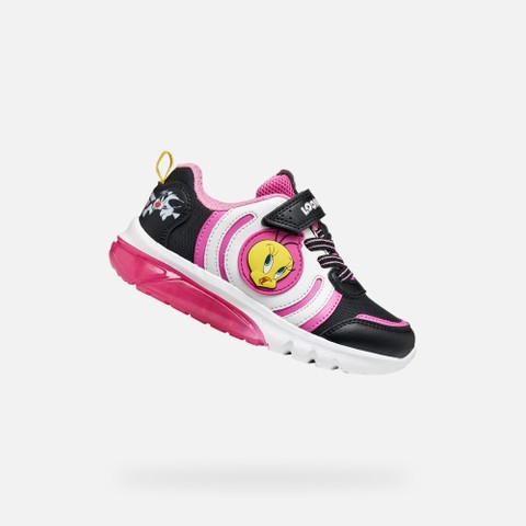 Looney Tunes shoes CIBERDRON GIRL Black/Pink | GEOX