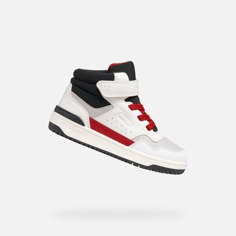 Klettschuhe WASHIBA JUNGE Wei&szlig;/Rot | GEOX