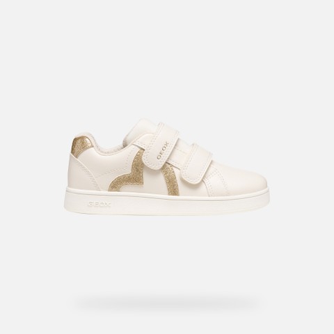 Scarpe con strappo ECLYPER BAMBINA Avorio chiaro/Oro - image number 1 | GEOX