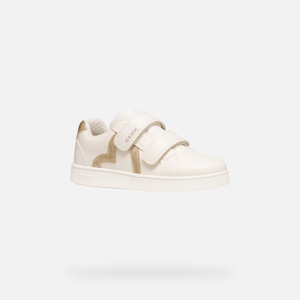 Scarpe con strappo ECLYPER BAMBINA Avorio chiaro/Oro - image number 2 | GEOX