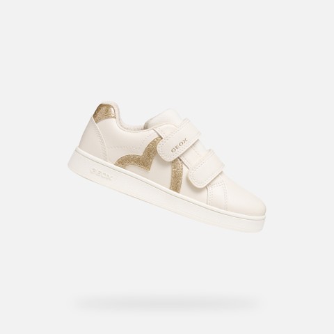 Scarpe con strappo ECLYPER BAMBINA Avorio chiaro/Oro | GEOX