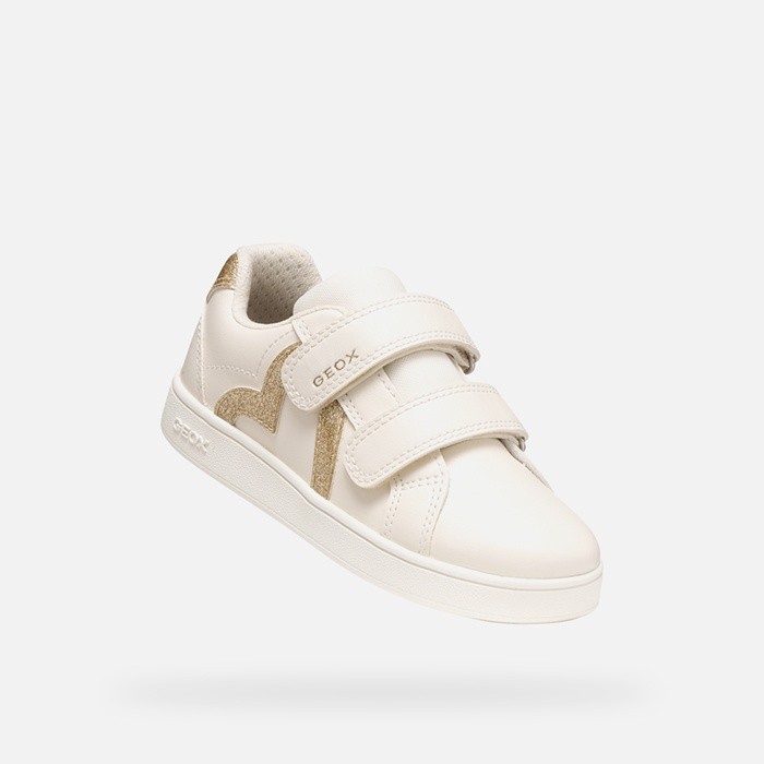 Scarpe con strappo ECLYPER BAMBINA Avorio chiaro/Oro | GEOX