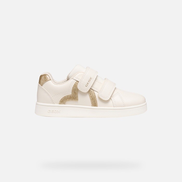 Scarpe con strappo ECLYPER BAMBINA Avorio chiaro/Oro | GEOX
