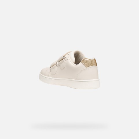 Scarpe con strappo ECLYPER BAMBINA Avorio chiaro/Oro - image number 3 | GEOX