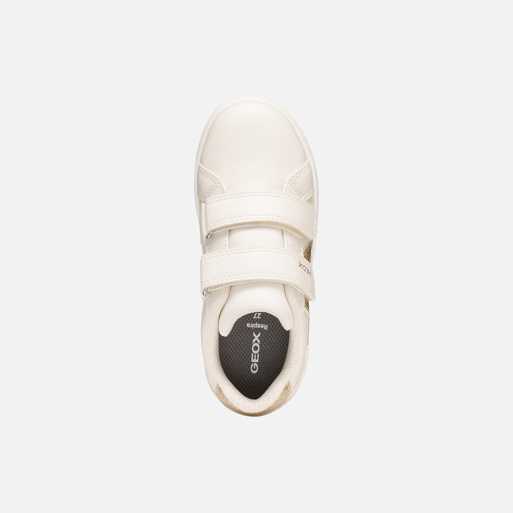 Scarpe con strappo ECLYPER BAMBINA Avorio chiaro/Oro - image number 5 | GEOX
