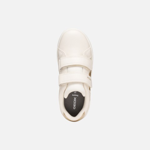 Scarpe con strappo ECLYPER BAMBINA Avorio chiaro/Oro - image number 5 | GEOX